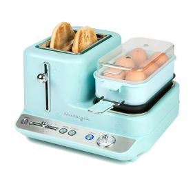 Nostalgia CLBS3AQ Retro 3-in-1 Breakfast Station, Aqua