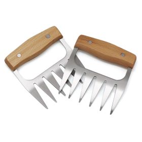 Steel/Plastic Meat Shredder Claws BBQ Claws Pulled Meat Handler Fork Paws for Shredding All Meats Accessories Kitchen Tools Paws (Ships From: China, Color: Yx221113-Steel)